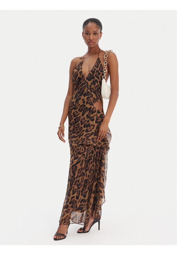 BARDOT - Bardot Sukienka koktajlowa Cyrel 59760DB1 Brązowy Regular Fit. Kolor: brązowy. Materiał: syntetyk. Styl: wizytowy