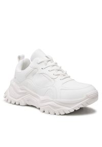 DeeZee Sneakersy WS8217-5 Biały. Kolor: biały. Materiał: skóra
