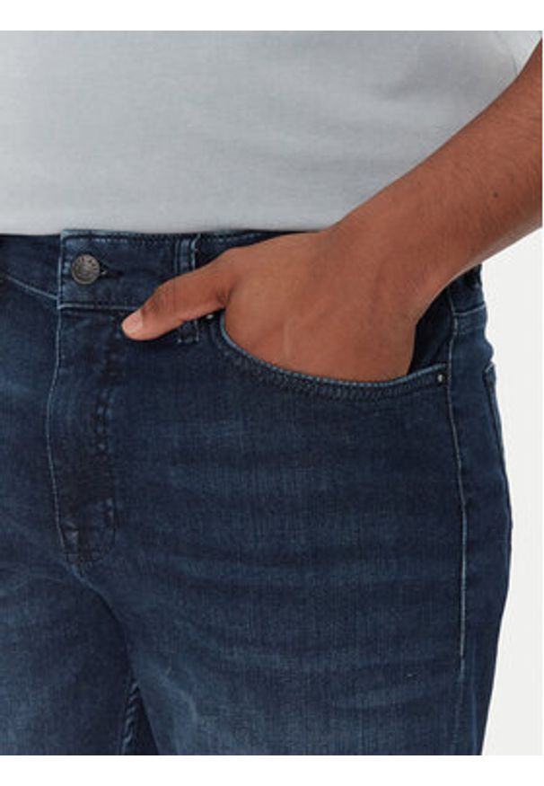 BOSS Szorty jeansowe Delaware Shorts Bo 50537815 Granatowy Slim Fit. Kolor: niebieski. Materiał: bawełna