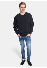Bluza męska Guess Patch Logo Cn Fleece (M1GQ51K68I1-JBLK). Kolor: czarny. Materiał: materiał, denim, jeans. Sezon: lato. Styl: młodzieżowy