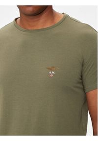 Aeronautica Militare T-Shirt AM1UTI001 Khaki Regular Fit. Kolor: brązowy. Materiał: bawełna #4