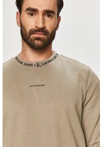 Calvin Klein Jeans - Bluza bawełniana. Okazja: na co dzień. Kolor: szary. Materiał: bawełna. Wzór: nadruk. Styl: casual #3