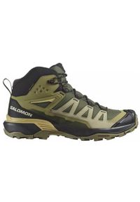 salomon - Buty trekkingowe męskie Salomon X Ultra Mid 360 Gtx Gore-tex. Wysokość cholewki: za kostkę. Zapięcie: sznurówki. Kolor: zielony. Materiał: materiał. Szerokość cholewki: normalna. Technologia: Gore-Tex