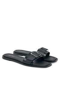 Calvin Klein Klapki Flat Slide W/Buckle - Lth HW0HW02490 Czarny. Kolor: czarny. Materiał: skóra #4