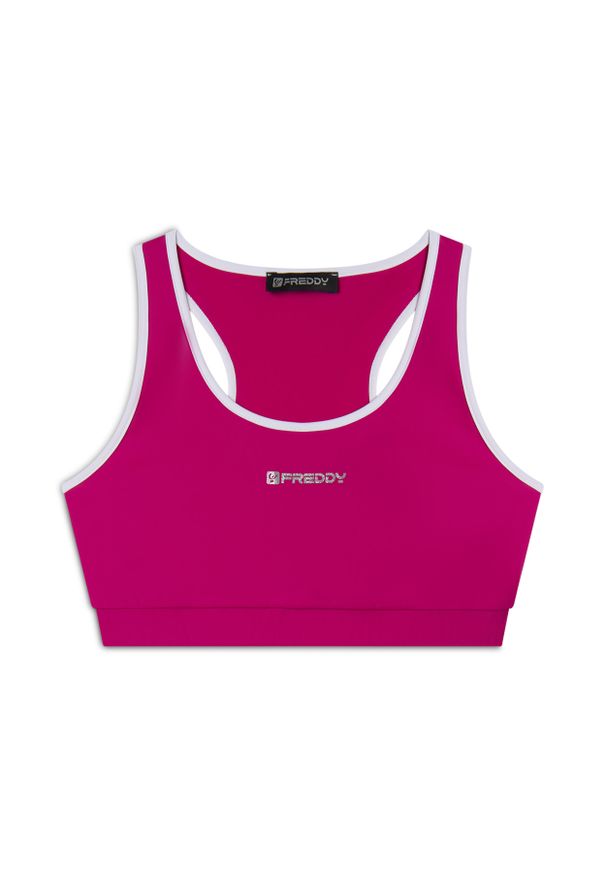FREDDY - Biustonosz damski ze średnim wsparciem Freddy. Kolor: różowy. Sport: bieganie, fitness