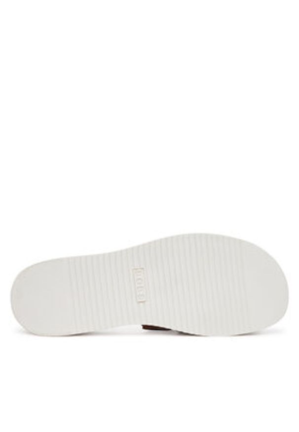 skechers - Skechers Klapki BOBS Desert Kiss Low-Peak Look 114707/CSNT Brązowy. Kolor: brązowy. Materiał: skóra