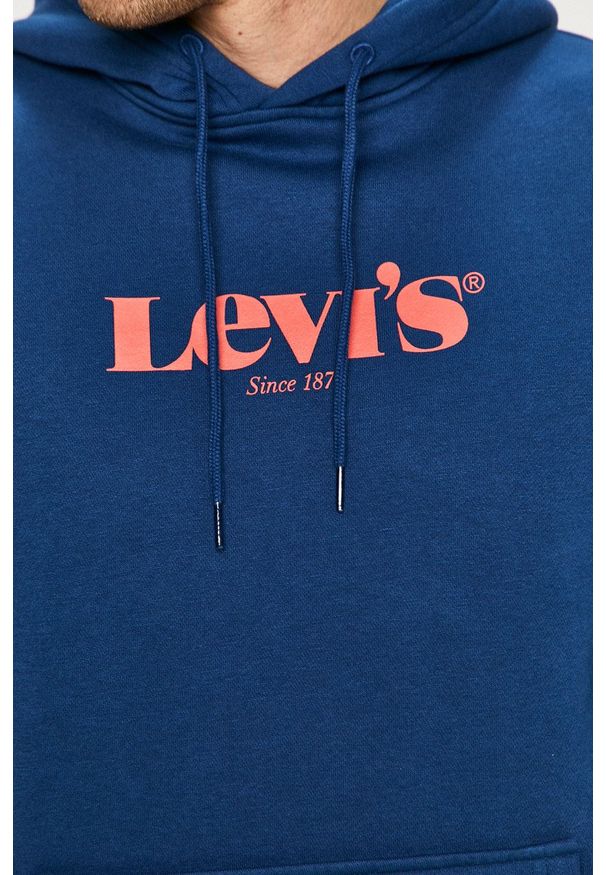 Levi's® - Levi's - Bluza. Okazja: na spotkanie biznesowe, na co dzień. Kolor: niebieski. Wzór: nadruk. Styl: casual, biznesowy