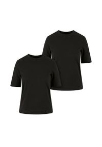 Urban Classics - Klasyczna Koszulka Damska (zestaw 2 Sztuk). Kolor: czarny. Sport: turystyka piesza #1