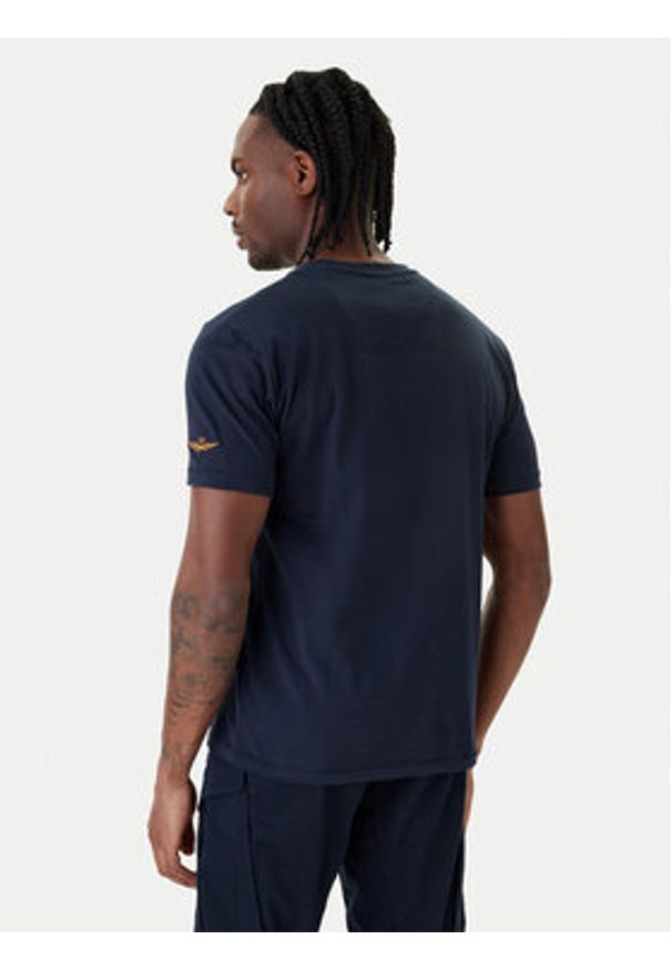 Aeronautica Militare T-Shirt 261TS2538UJ00727 Granatowy Regular Fit. Kolor: niebieski. Materiał: bawełna