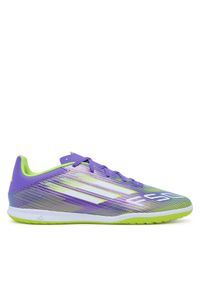 Adidas - adidas Buty do piłki nożnej F50 Club Indoor Boots JI0023 Fioletowy. Kolor: fioletowy. Materiał: skóra