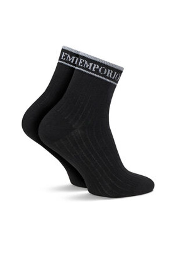 Emporio Armani Skarpety krótkie EW000578 AF20514 MC005 Czarny. Kolor: czarny. Materiał: bawełna