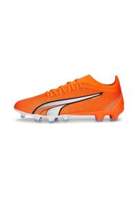 Buty do piłki nożnej męskie Puma Ultra Match Fgag. Kolor: pomarańczowy, biały, wielokolorowy, niebieski. Materiał: materiał, syntetyk