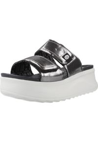 SENZA MARCA - Sandały HEY DUDE DELRAY SLIDE CLASSIC Srebrny. Kolor: szary. Materiał: tkanina, syntetyk #1