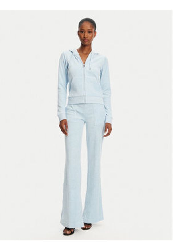 Juicy Couture Spodnie dresowe Layla JCSEBJ001 Błękitny Flared Leg. Kolor: niebieski. Materiał: syntetyk