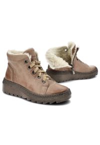 Brązowe Trzewiki Armodo Ocieplane Obuwie Damskie. Zapięcie: sznurówki. Kolor: brązowy. Materiał: skóra, materiał, futro, syntetyk, guma. Sezon: zima. Obcas: na koturnie. Styl: klasyczny #3