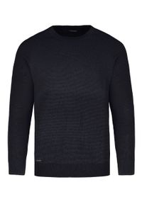 Volcano - Sweter ze strukturą S-FORD. Okazja: na co dzień. Materiał: dzianina, jeans, materiał, włókno, bawełna. Długość rękawa: raglanowy rękaw. Styl: klasyczny, casual, elegancki, sportowy #1