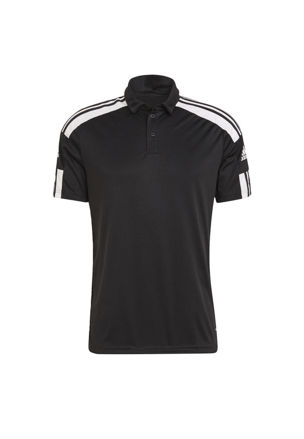 Koszulka polo do piłki nożnej męska Adidas Squadra 21 Polo z krótkim rękawem. Typ kołnierza: polo. Kolor: czarny, biały, wielokolorowy. Materiał: poliester. Długość rękawa: krótki rękaw. Długość: krótkie. Sport: piłka nożna