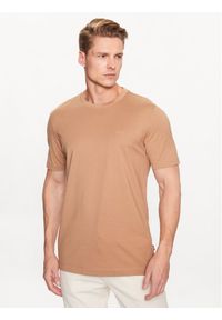 BOSS - Boss T-Shirt Thompson 01 50468347 Beżowy Regular Fit. Kolor: beżowy. Materiał: bawełna