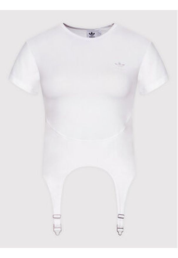 Adidas - adidas T-Shirt Always Original HF2015 Biały Tight Fit. Kolor: biały. Materiał: bawełna