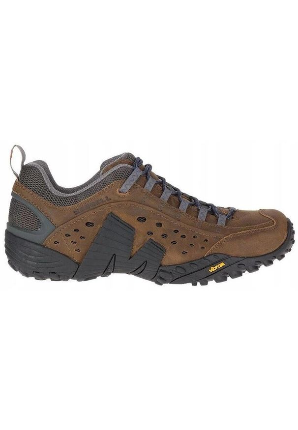 Buty trekkingowe dla mężczyzn Merrell Intercept J598633. Okazja: na co dzień. Kolor: brązowy. Materiał: skóra