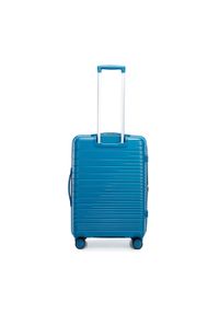 Wittchen - Zestaw walizek z polipropylenu z błyszczącymi paskami niebieski. Kolor: niebieski. Wzór: paski, aplikacja. Styl: elegancki #8
