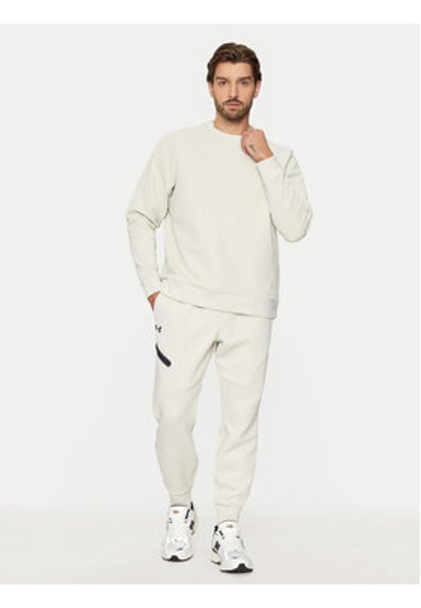 Under Armour Bluza UA Unstoppable 1387904 Écru Regular Fit. Materiał: syntetyk