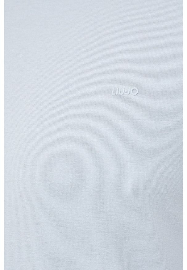 Liu Jo t-shirt męski gładki. Kolor: niebieski. Materiał: dzianina. Wzór: gładki