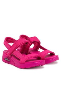 skechers - Skechers Sandały Uno-Fun Stand 119814/HTPK Różowy. Kolor: różowy. Materiał: materiał #5