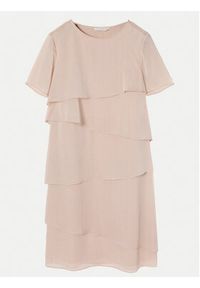 Tatuum Sukienka koktajlowa Palmi T2406.217 Beżowy Regular Fit. Kolor: beżowy. Materiał: syntetyk. Styl: wizytowy