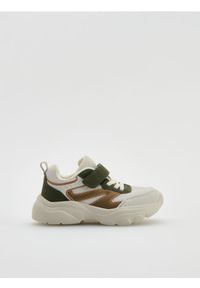 Reserved - Sneakersy na rzepy - złamana biel. Zapięcie: rzepy. Materiał: materiał