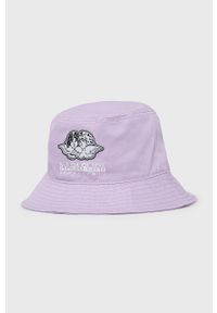 Napapijri kapelusz bawełniany Napapijri X Fiorucci kolor fioletowy bawełniany. Kolor: fioletowy. Materiał: bawełna