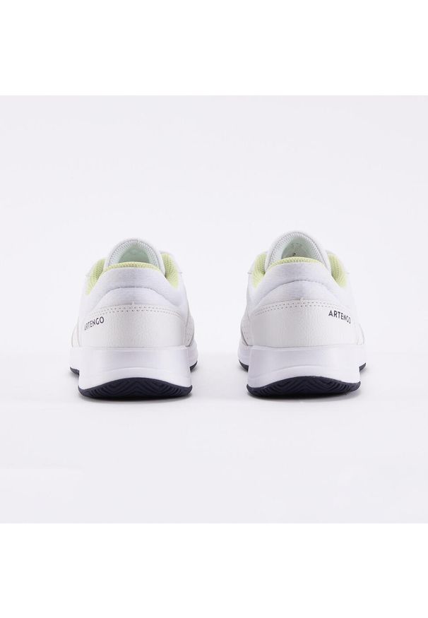 ARTENGO - Buty tenisowe sznurowane dla dzieci Artengo Essential. Okazja: na uczelnię. Kolor: żółty, wielokolorowy, biały. Materiał: syntetyk. Szerokość cholewki: normalna. Sport: tenis