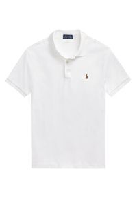 Polo Ralph Lauren Polo 710685514001 Biały Slim Fit. Typ kołnierza: polo. Kolor: biały. Materiał: bawełna