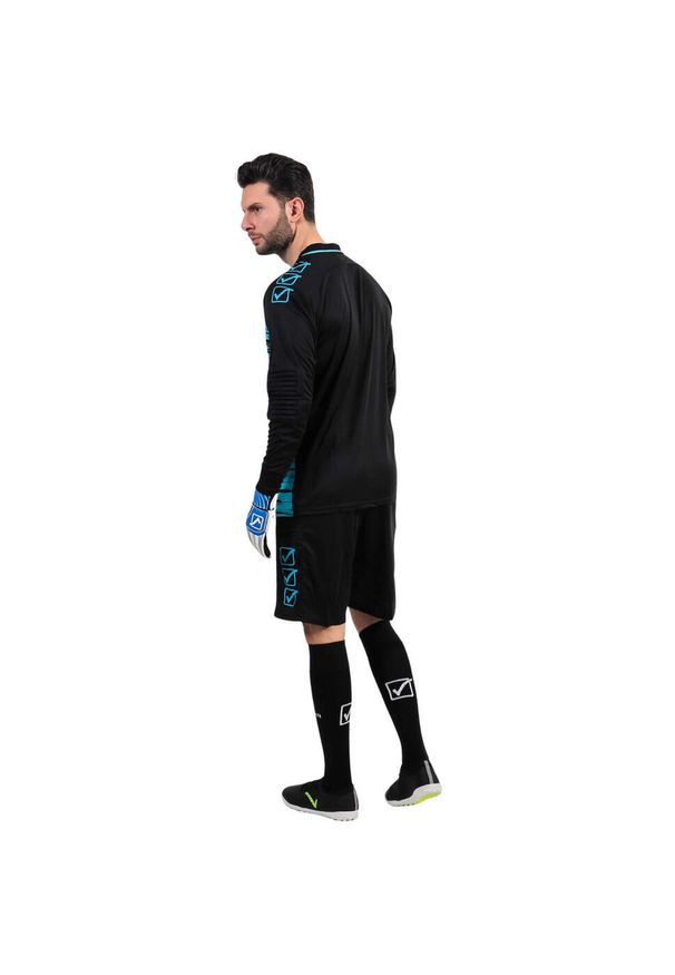 Dres piłkarski męski Givova Difesa. Kolor: czarny, niebieski, wielokolorowy. Materiał: dresówka. Sport: piłka nożna