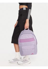 Adidas - adidas Plecak Classic 3-Stripes Horizontal JZ3322 Fioletowy. Kolor: fioletowy. Materiał: materiał #1