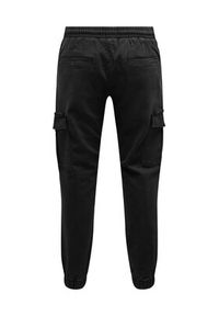 Only & Sons Spodnie materiałowe 22027398 Czarny Regular Fit. Kolor: czarny. Materiał: bawełna #4