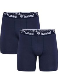 Bokserki męskie 2-pak Hummel Boxers granatowe. Kolor: niebieski. Sport: fitness