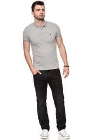 Wrangler - POLO WRANGLER S/S POLO MID GREY MEL W7B58K437. Typ kołnierza: polo #5