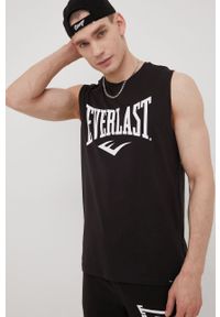 EVERLAST - Everlast t-shirt bawełniany kolor czarny. Kolor: czarny. Materiał: bawełna. Wzór: nadruk