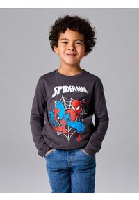 Sinsay - Bawełniana koszulka z nadrukiem Spider-Man - szary. Kolor: szary. Materiał: bawełna. Wzór: nadruk #1