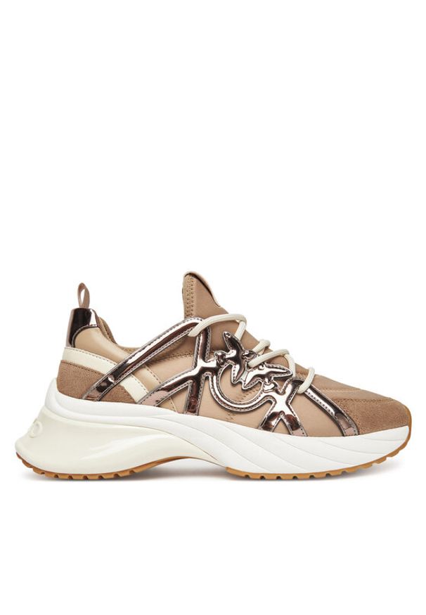 Pinko - PINKO Sneakersy Ariel 01 SS0023T040 Brązowy. Kolor: brązowy. Materiał: materiał