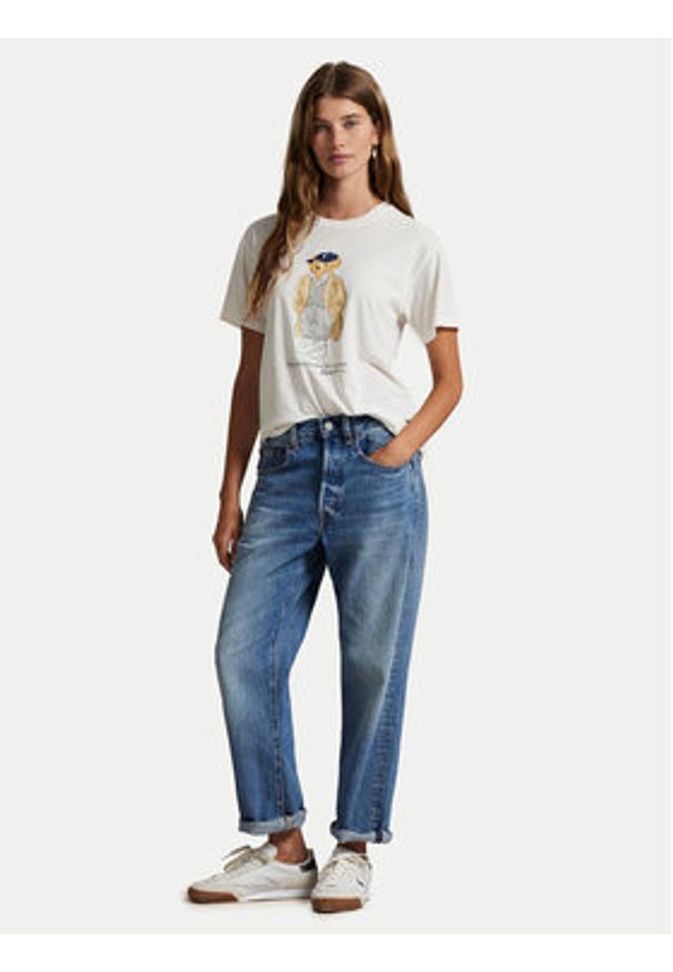 Polo Ralph Lauren T-Shirt 211971752001 Biały Straight Fit. Typ kołnierza: polo. Kolor: biały. Materiał: bawełna