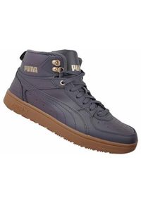Buty do chodzenia męskie Puma Rebound Rugged. Zapięcie: sznurówki. Kolor: szary. Materiał: guma, skóra, tkanina, materiał, syntetyk. Szerokość cholewki: normalna. Sport: turystyka piesza