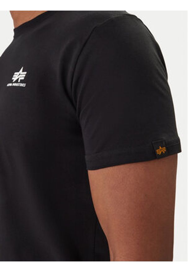 Alpha Industries T-Shirt Basic 188505 Czarny Regular Fit. Kolor: czarny. Materiał: bawełna