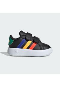Adidas - Buty Grand Court 2.0 Kids. Kolor: wielokolorowy, czarny, niebieski, zielony. Materiał: materiał
