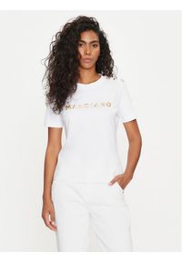 Marciano Guess T-Shirt 4GGP18 6255A Biały Regular Fit. Kolor: biały. Materiał: bawełna