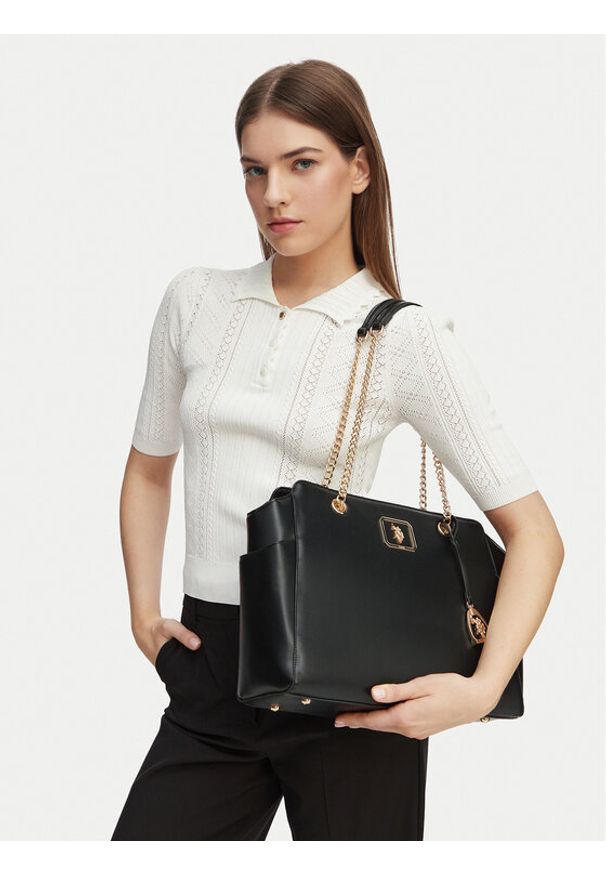 U.S. Polo Assn. Torebka BIUXT8387WVP Czarny. Kolor: czarny. Materiał: skórzane