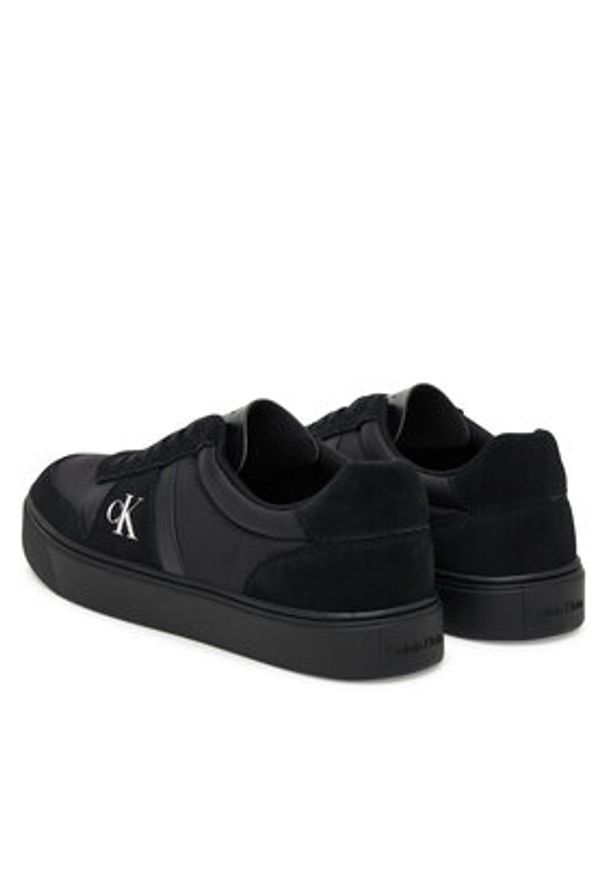 Calvin Klein Sneakersy Classic Cups Lace Mix Emb Tongue YM0YM01395 Czarny. Kolor: czarny. Materiał: skóra
