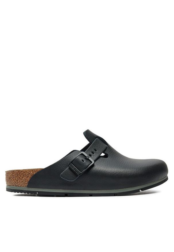 Birkenstock Klapki Boston Pro Le 1025979 Czarny. Kolor: czarny. Materiał: skóra
