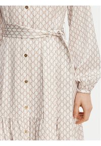 Marciano Guess Sukienka koszulowa G6GK59 W2349 Écru Regular Fit. Materiał: syntetyk. Typ sukienki: koszulowe #4